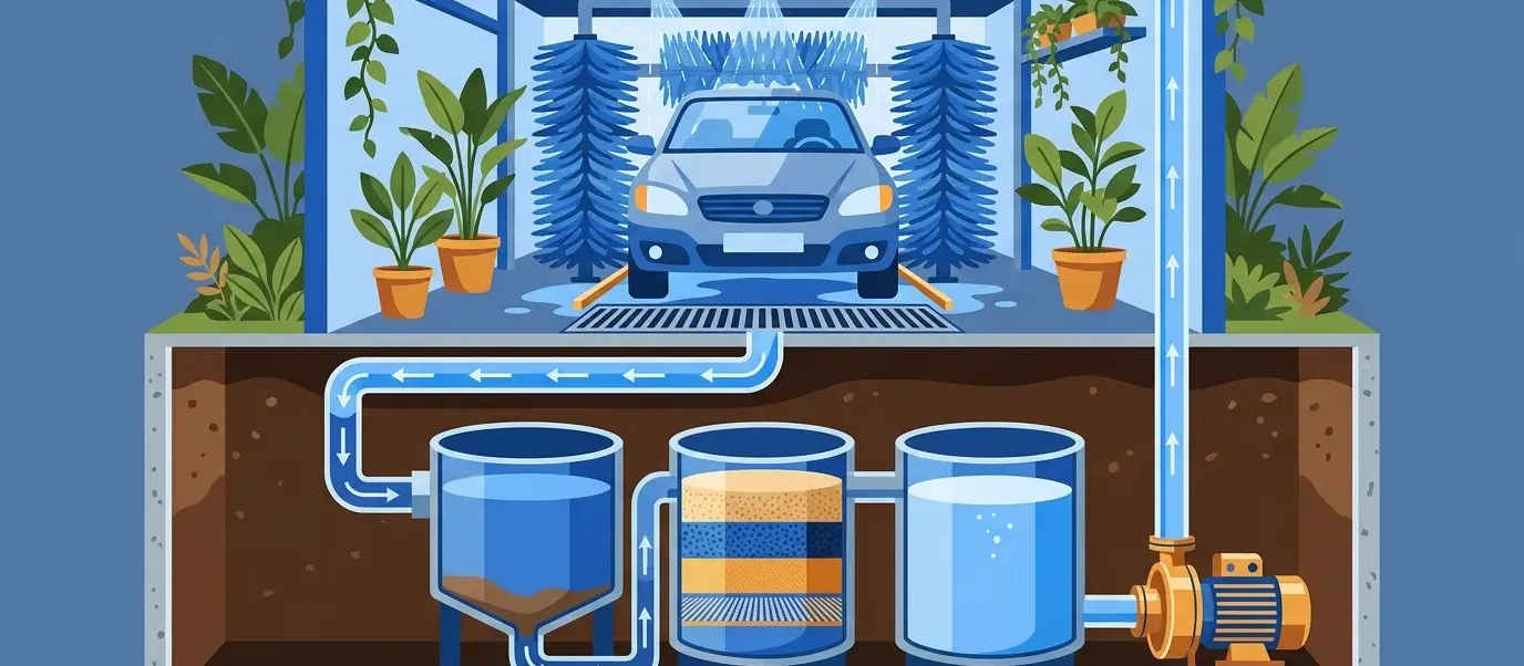 Illustration for the guide: Eco-friendly car washing
